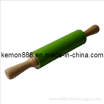 Silicon Rolling Pin-Wood Handle (60823)